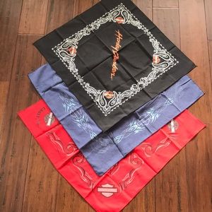 3 Harley Davidson handkerchiefs